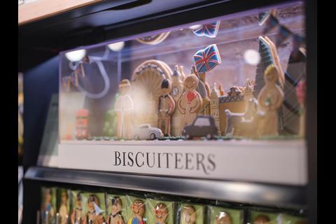 Biscuiteers products on display at Curi.o.city store, Gatwick Airport